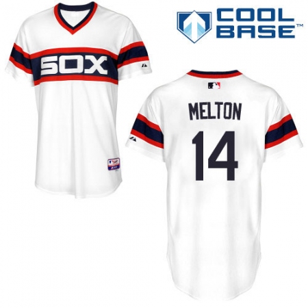 Men's Majestic Chicago White Sox #14 Bill Melton White Alternate Flex Base Authentic Collection MLB Jersey