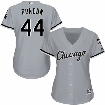 Women's Majestic Chicago White Sox #44 Bruce Rondon Replica Grey Road Cool Base MLB Jersey