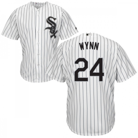 Men's Majestic Chicago White Sox #24 Early Wynn Replica White Home Cool Base MLB Jersey