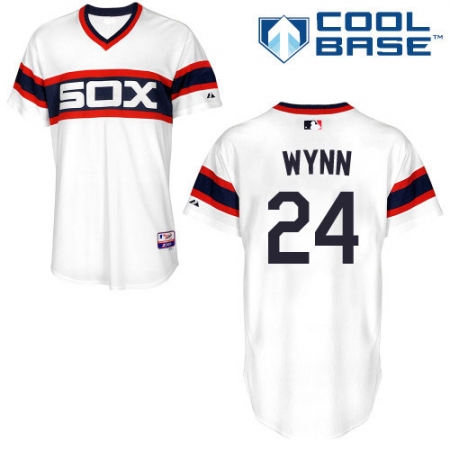Men's Majestic Chicago White Sox #24 Early Wynn White Alternate Flex Base Authentic Collection MLB Jersey
