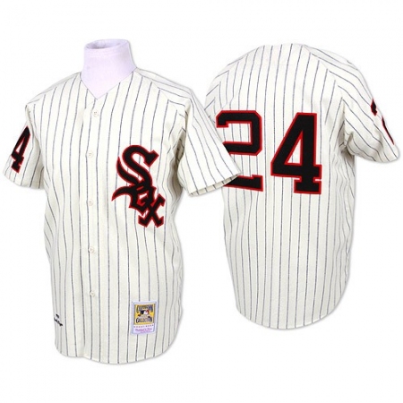 Men's Mitchell and Ness Chicago White Sox #24 Early Wynn Authentic White Throwback MLB Jersey