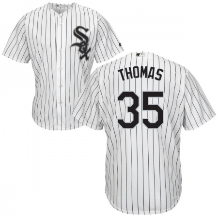 Men's Majestic Chicago White Sox #35 Frank Thomas White Home Flex Base Authentic Collection MLB Jersey