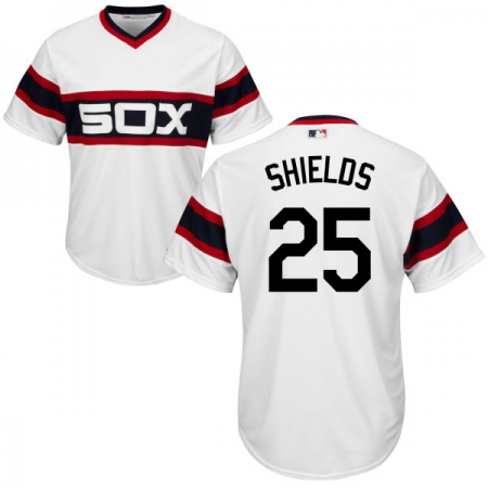Youth Majestic Chicago White Sox #33 James Shields Authentic White 2013 Alternate Home Cool Base MLB Jersey