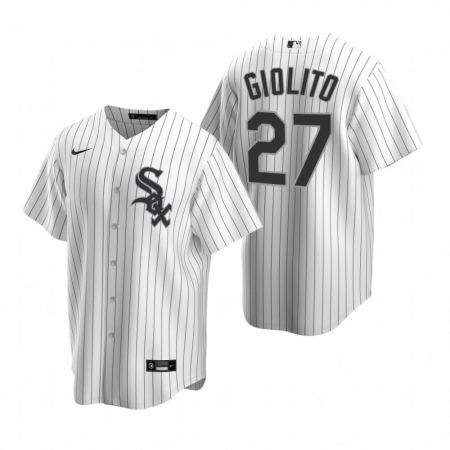 Men's Nike Chicago White Sox #27 Lucas Giolito White Home Stitched Baseball Jersey