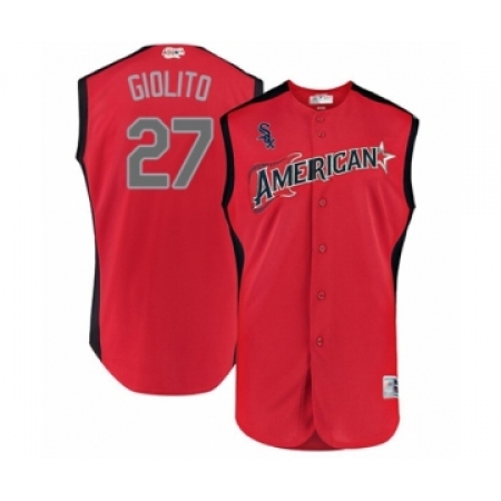 Youth Chicago White Sox #27 Lucas Giolito Authentic Red American League 2019 Baseball All-Star Jersey