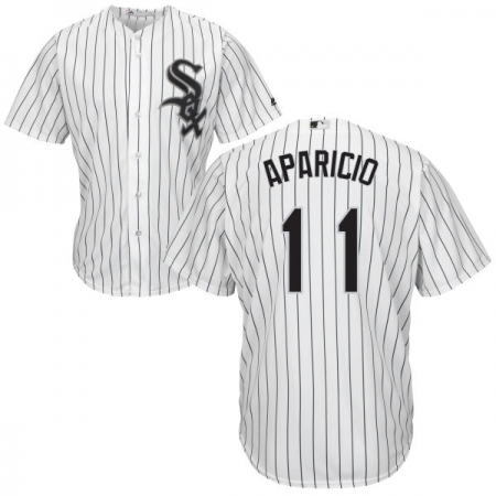 Youth Majestic Chicago White Sox #11 Luis Aparicio Authentic White Home Cool Base MLB Jersey