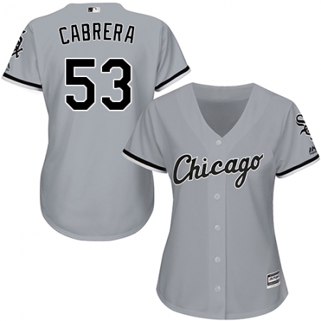 Women's Majestic Chicago White Sox #53 Melky Cabrera Authentic Grey Road Cool Base MLB Jersey
