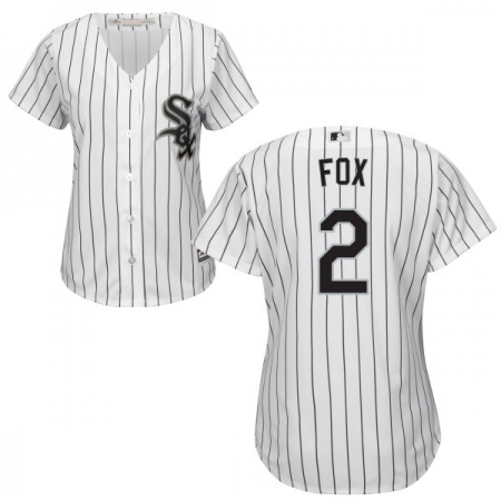 Women's Majestic Chicago White Sox #2 Nellie Fox Authentic White Home Cool Base MLB Jersey