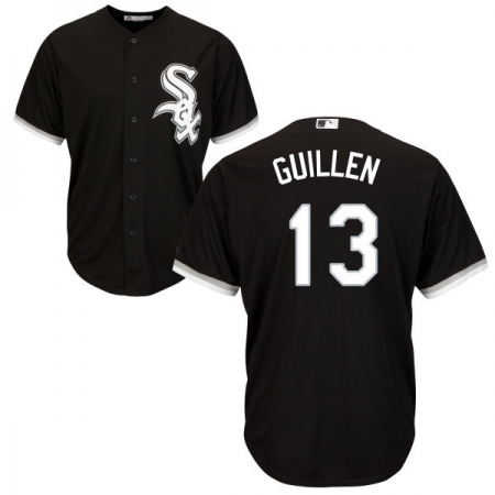 Youth Majestic Chicago White Sox #13 Ozzie Guillen Authentic Black Alternate Home Cool Base MLB Jersey