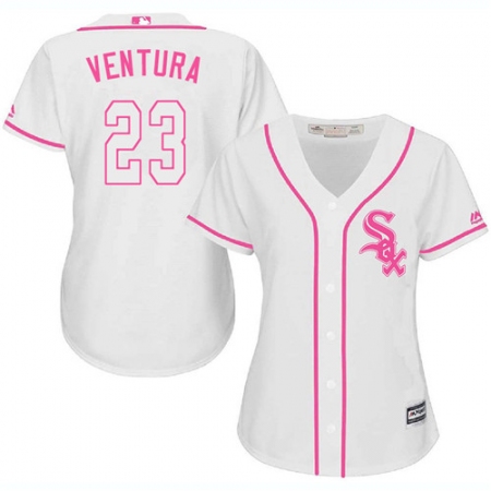Women's Majestic Chicago White Sox #23 Robin Ventura Authentic White Fashion Cool Base MLB Jersey